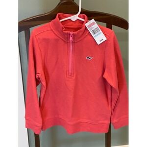 Vineyard Vines Kids Broadfield 1/2 Zip Pullover Sailors Red 3K001501-631 Size 5